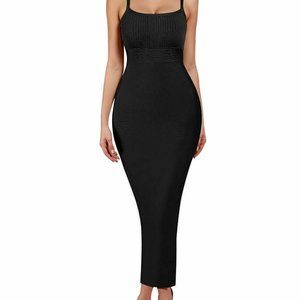 UONBOX Women’s Strappy Sleeveless  Bodycon Dress,S